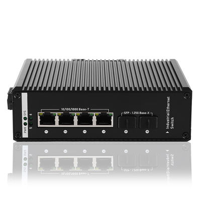 IEEE 802.3af/At Industrial Network Switch Poe 2 SFP Port 4 POE Port
