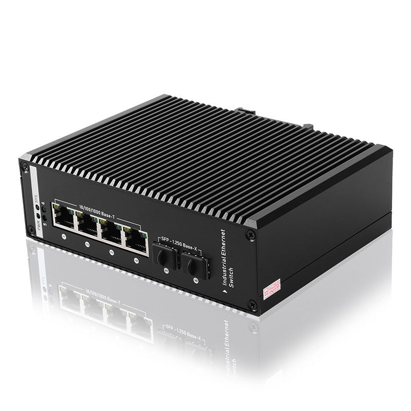 2 SFP Industrial Managed POE Switch 48-56V DC  Ieee 802.3 Af Switch
