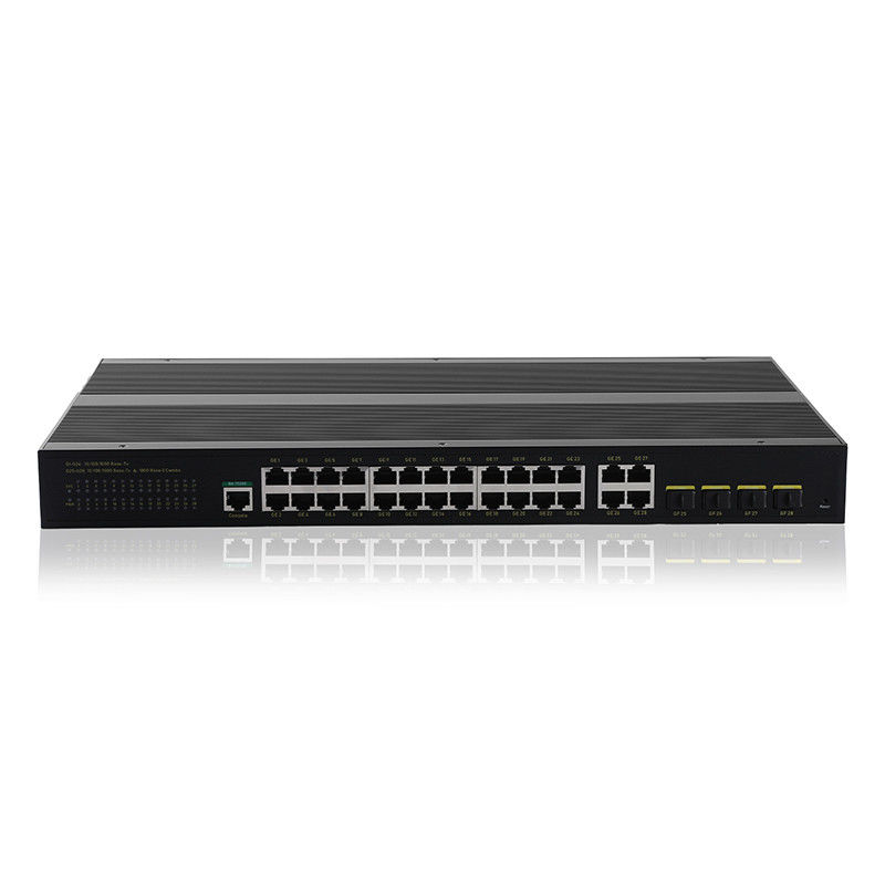 24 Gigabit Industrial Managed POE Switch With 4 SFP Slot Port